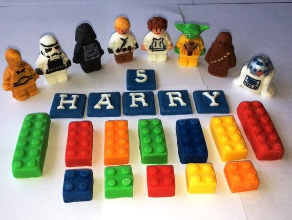 Star Wars Birthday Cake Toppers
 Star Wars Birthday Party Fondant Cake Toppers