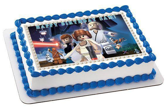 Star Wars Birthday Cake Toppers
 Lego Star Wars 7 Edible Birthday Cake OR Cupcake Topper