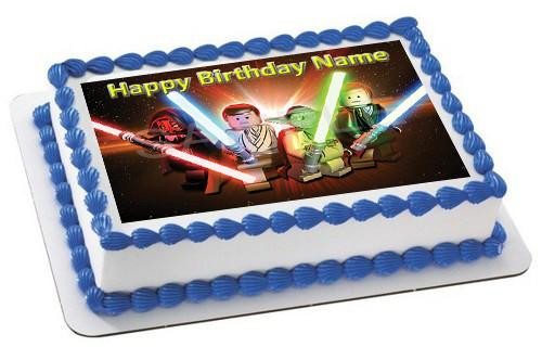 Star Wars Birthday Cake Toppers
 Lego Star Wars 3 Edible Birthday Cake OR Cupcake Topper