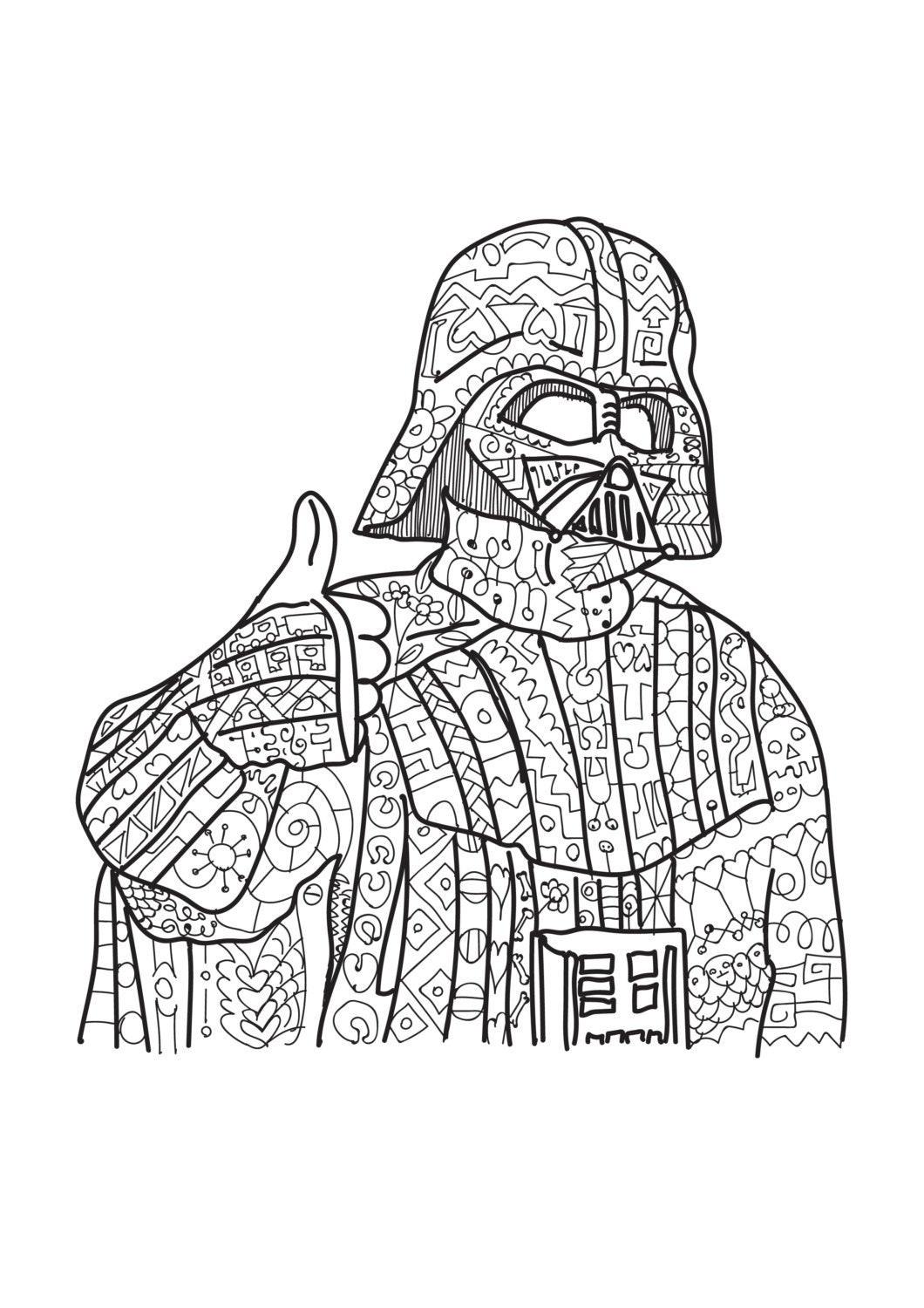 Star Wars Free Printable Coloring Pages
 Darth Vader Star Wars coloring page Adult coloring