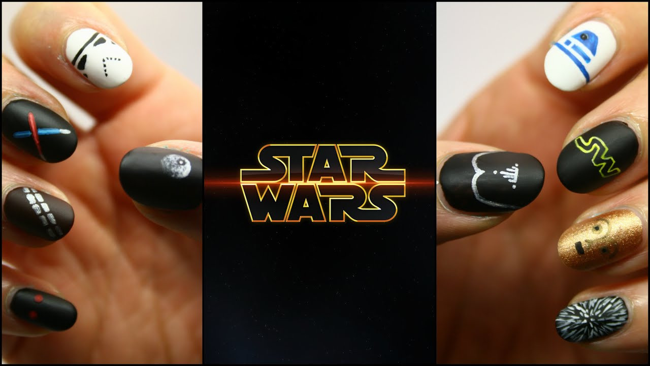 Star Wars Nail Designs
 Star Wars Tutorial nail art 10 in 1
