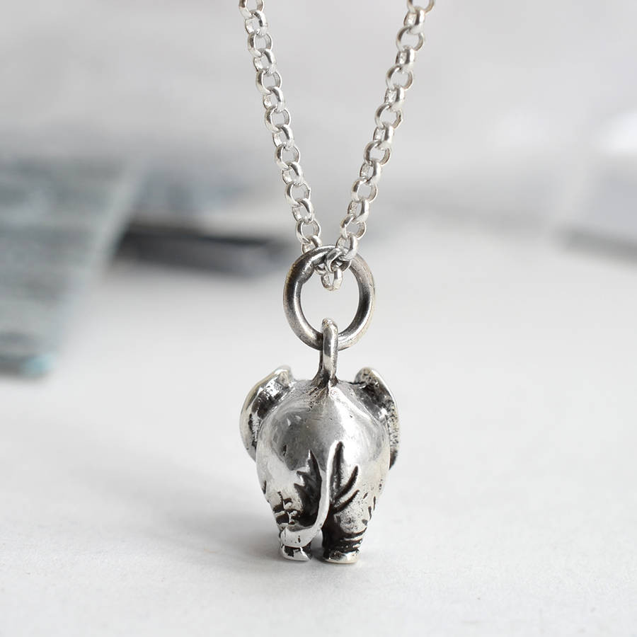 Sterling Silver Elephant Necklace
 sterling silver elephant necklace by martha jackson