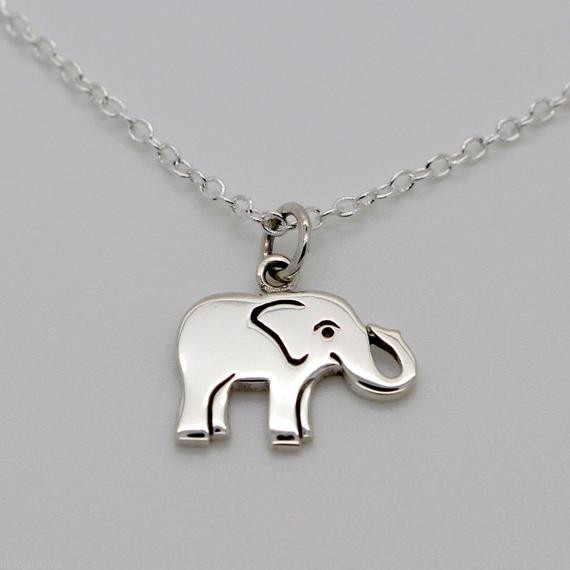 Sterling Silver Elephant Necklace
 ELEPHANT CHARM NECKLACE 925 Sterling Silver Elephant Zoo
