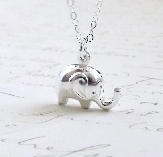Sterling Silver Elephant Necklace
 Sterling Silver Elephant Necklace by PinkTwig on Etsy