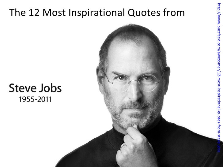 Steve Jobs Inspirational Quotes
 The 12 most inspirational quotes from Steve Jobs