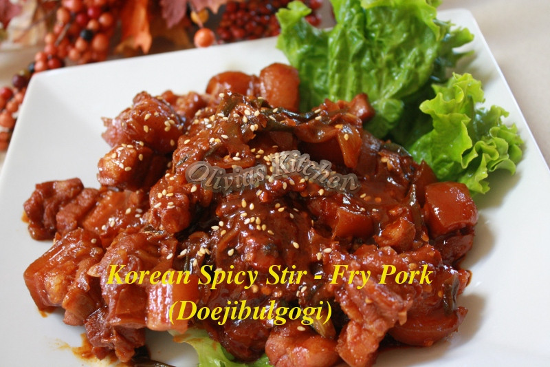 Stir Fry Pork Chops
 Korean Spicy Stir Fry Pork