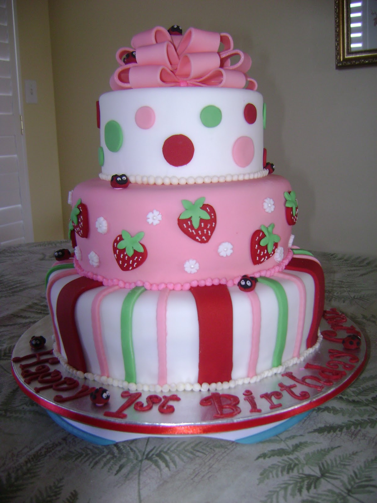 Strawberry Birthday Cakes
 MaryMel Cakes Strawberry Shortcake 1st Birthday