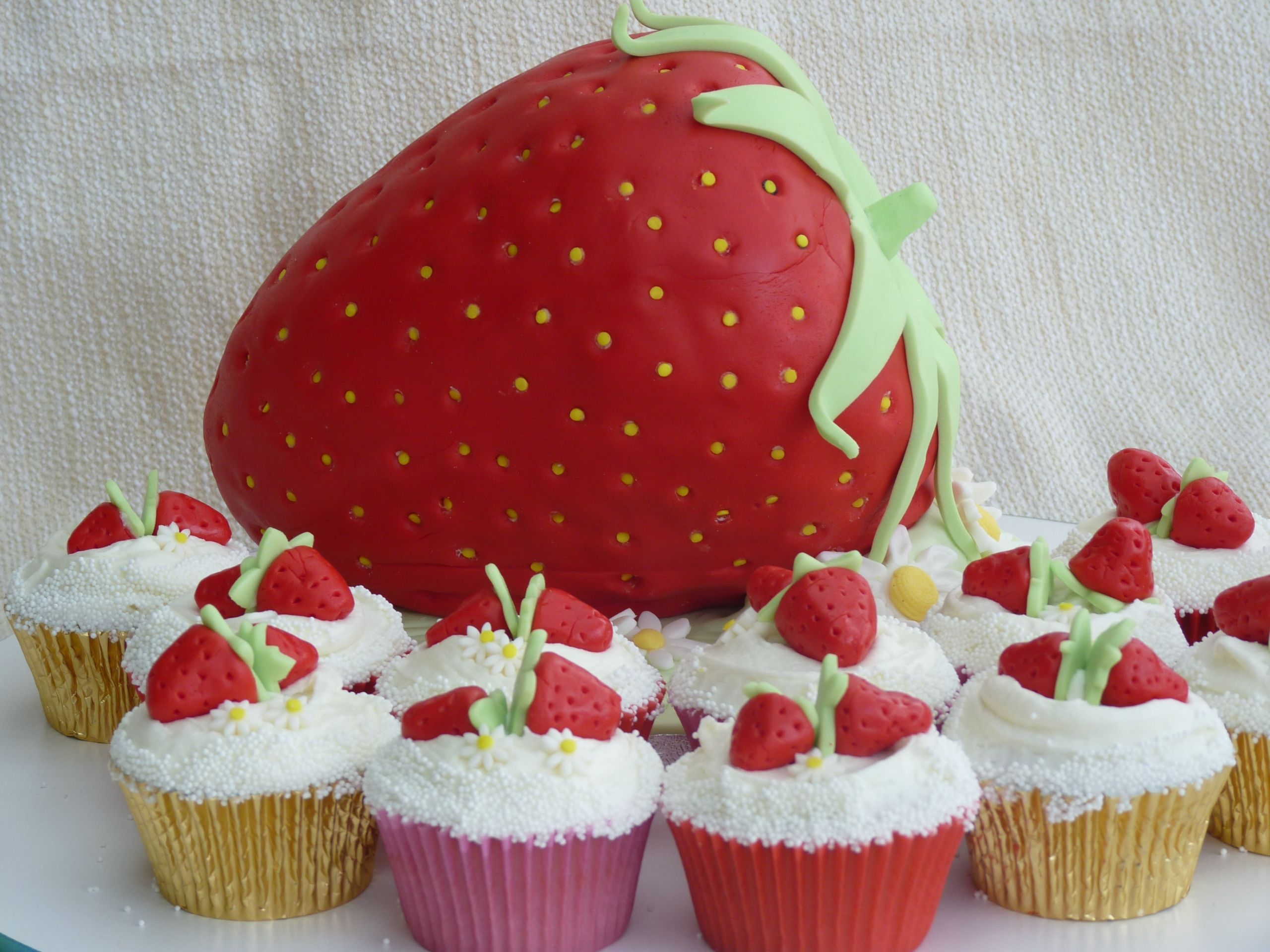 Strawberry Birthday Cakes
 A Strawberry Birthday Cake – courtesy of a Beehive