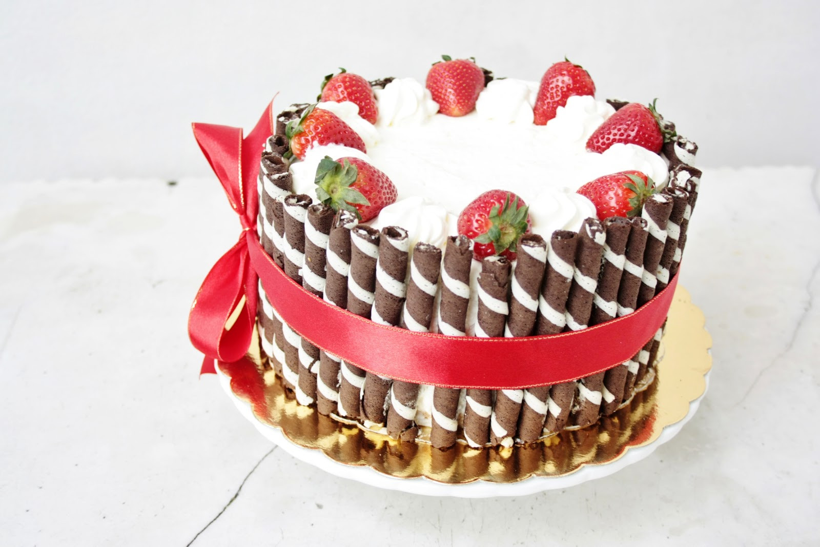 Strawberry Birthday Cakes
 everything is poetry strawberry & cream birthday cake