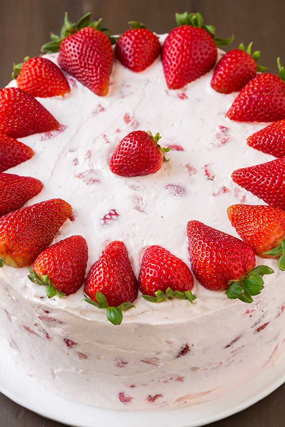 Strawberry Birthday Cakes
 Fresh Strawberry Cake Cooking Classy
