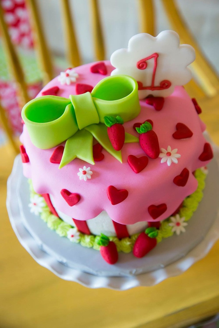 Strawberry Birthday Cakes
 Kara s Party Ideas Strawberry Shortcake Themed First