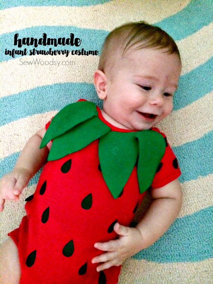 Strawberry Costume DIY
 DIY Infant Strawberry Costume Sew Woodsy