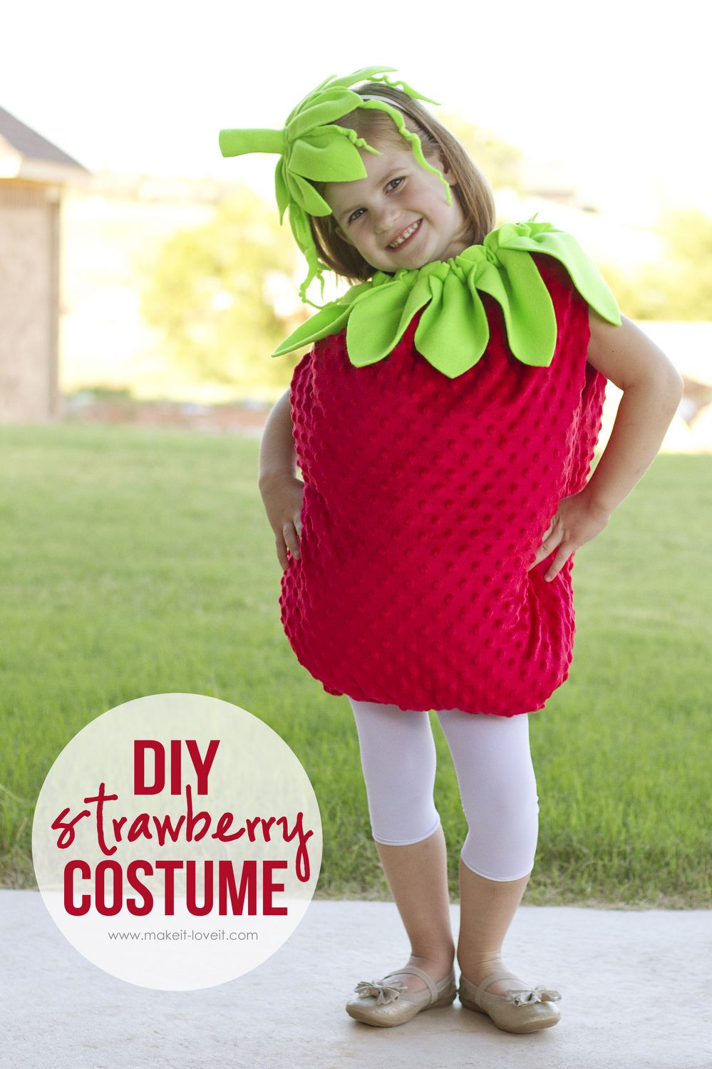 Strawberry Costume DIY
 DIY Strawberry Costume…a tutorial plus one to GIVE AWAY