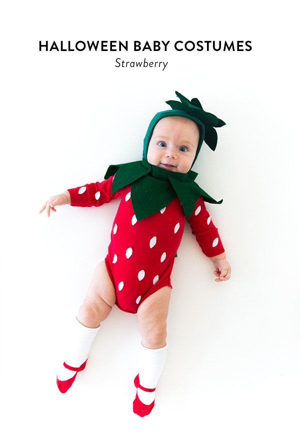 Strawberry Costume DIY
 Strawberry Baby Halloween Costume Say Yes
