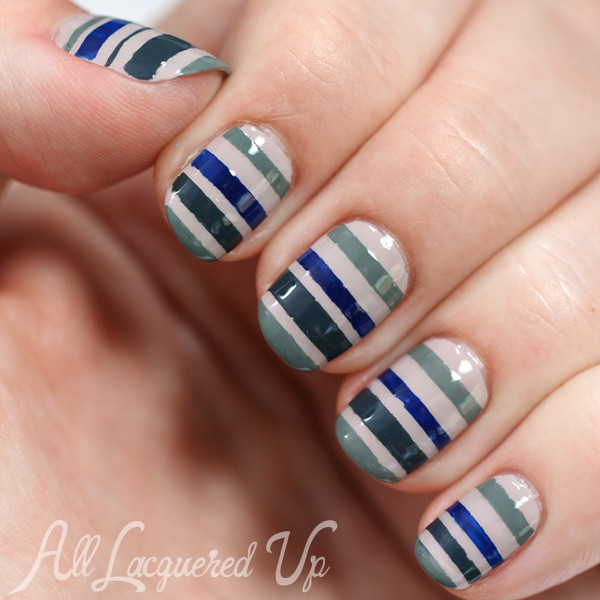 Stripes Nail Art
 Essie Fall 2014 Striped Nail Art for ManiMonday All