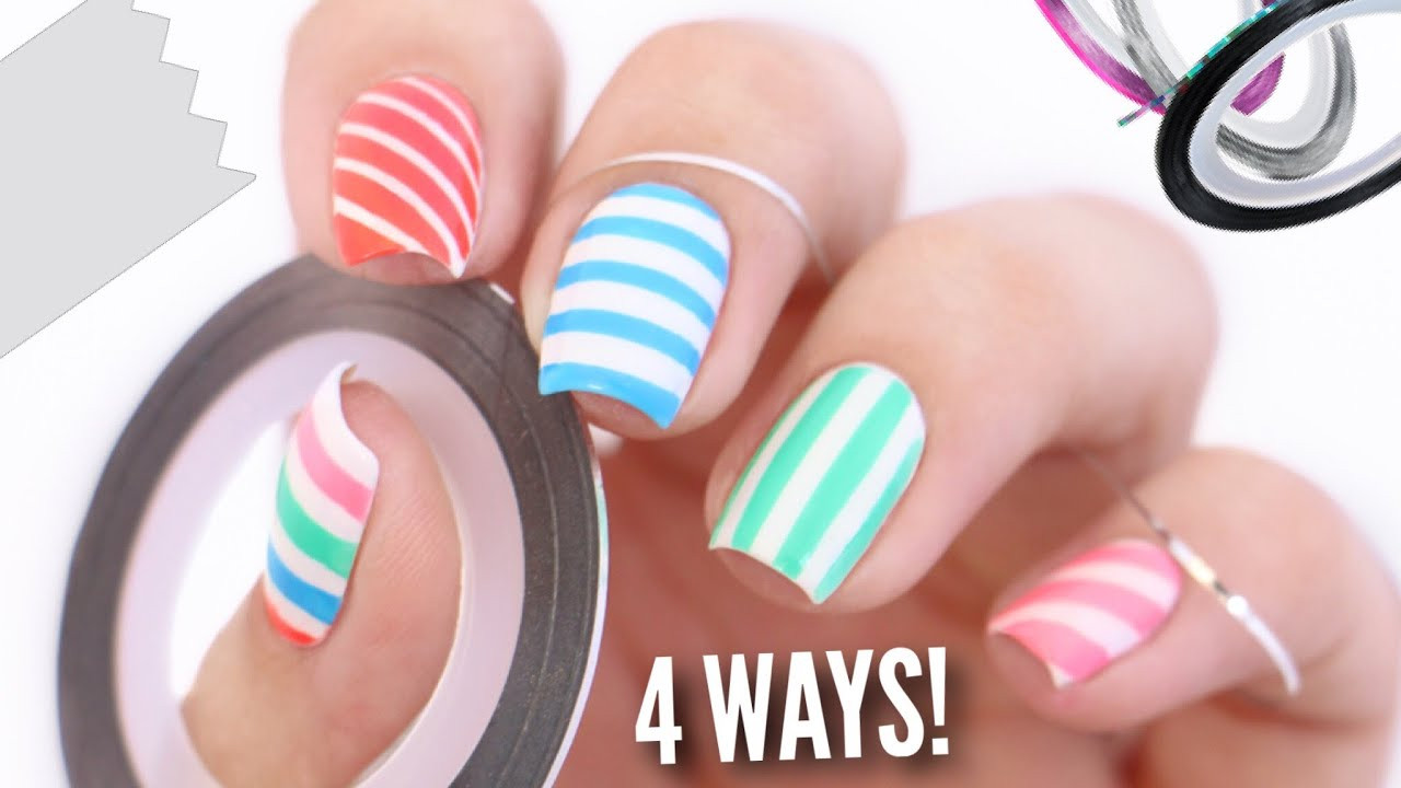 Stripes Nail Art
 4 Ways To Easily Get Perfect Striped Nails