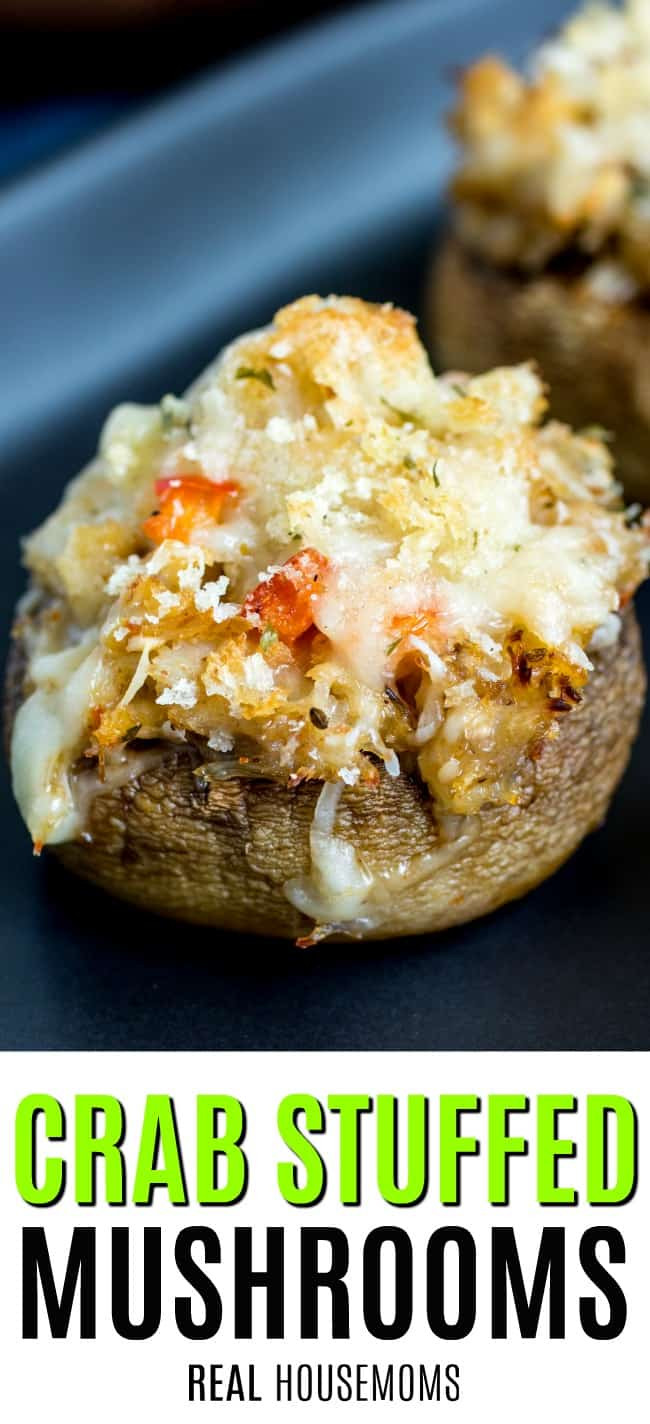 Stuffed Mushroom Recipes With Crab Meat
 Crab Stuffed Mushrooms ⋆ Real Housemoms