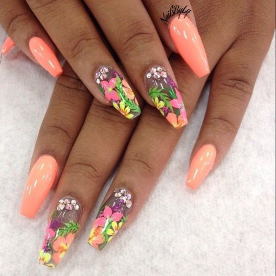 Summer Acrylic Nail Designs
 15 Easy DIY Coffin Nails Designs for Summer