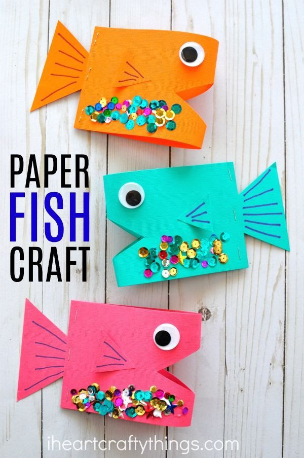 Summer Art And Craft Ideas For Kids
 Super Cute Paper Fish Craft