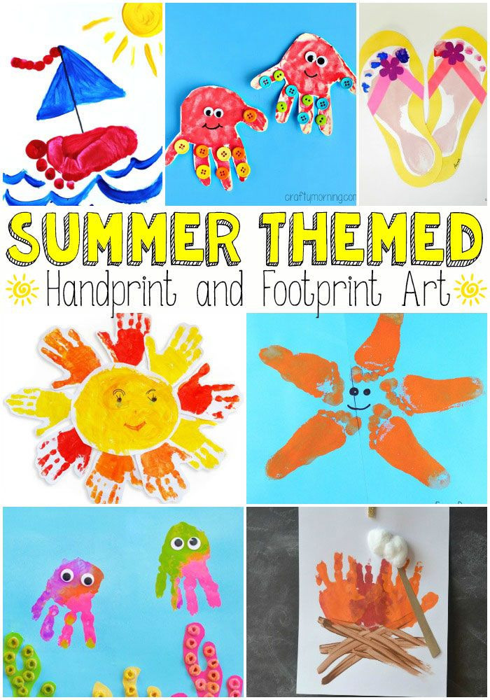 Summer Art Projects Preschool
 Summer Themed Handprint and Footprint Art