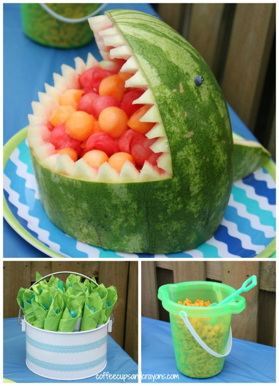 Summer Beach Party Food Ideas
 Surfer and Shark Party Dimple Prints