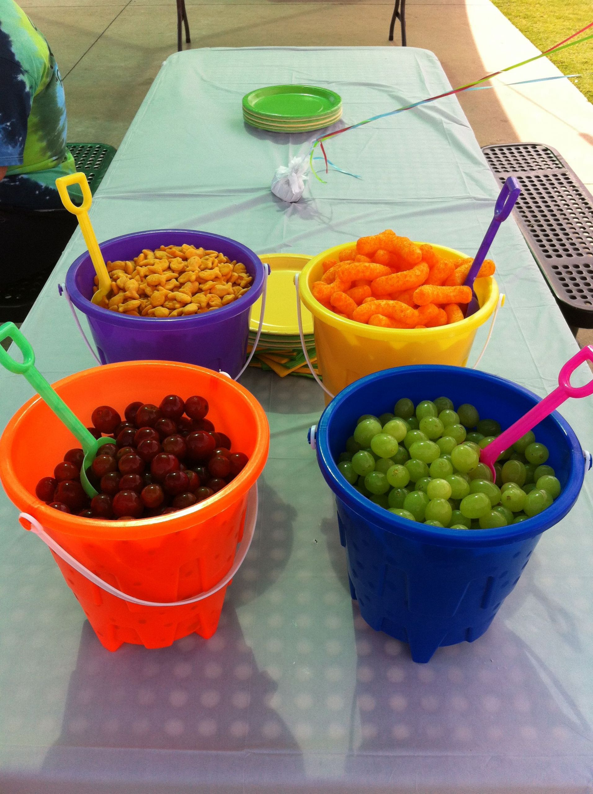 Summer Beach Party Food Ideas
 Summer birthday od served in sand buckets purchased
