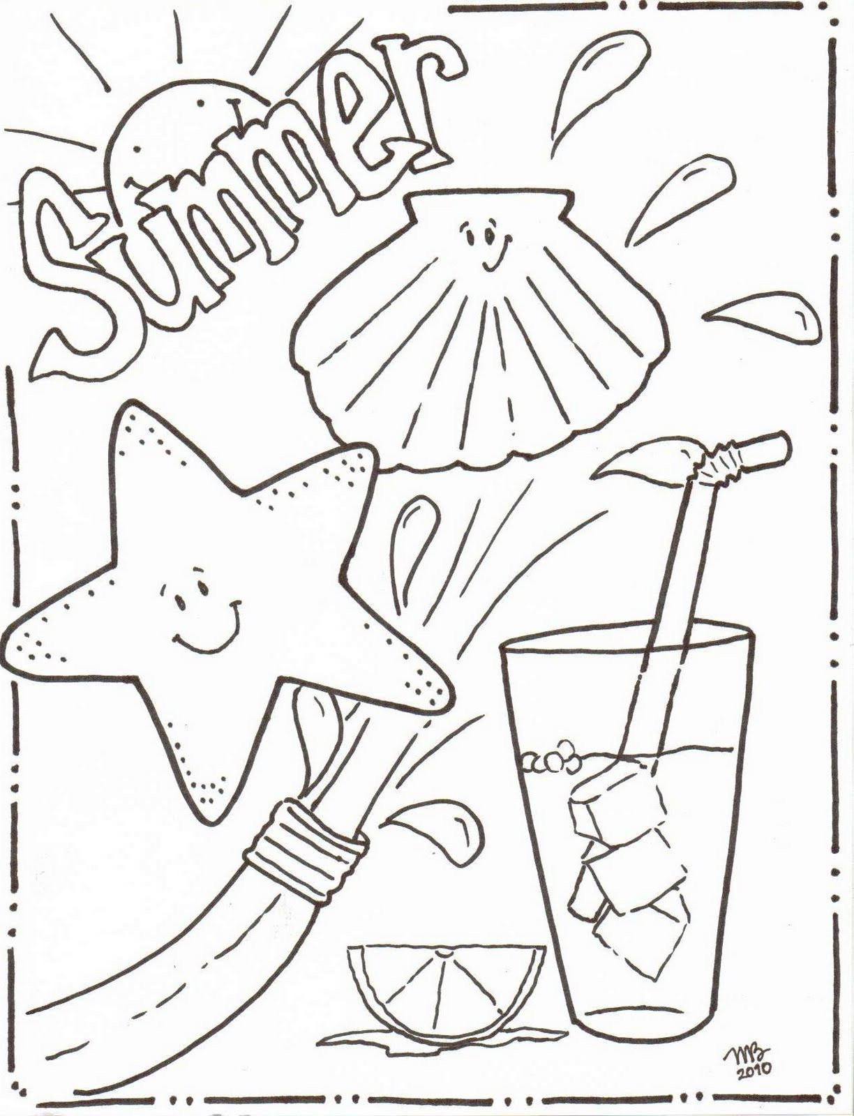 Summer Coloring Pages Free Printable
 Michelle Kemper Brownlow Summer Coloring Pages Original