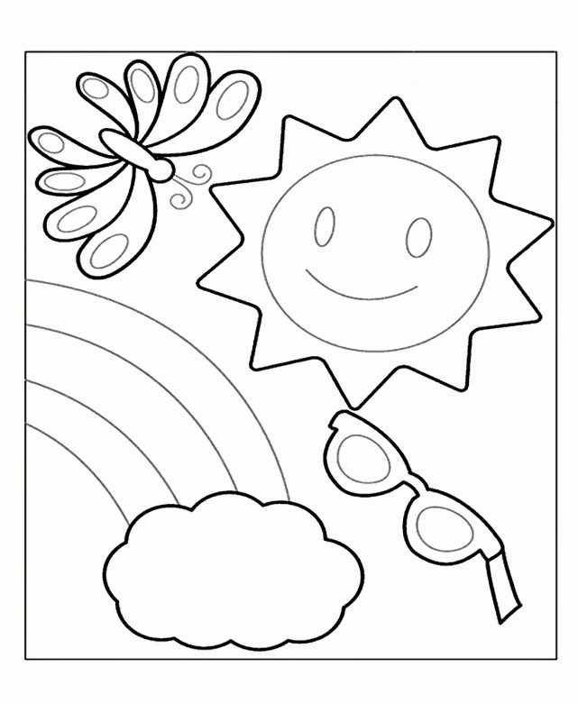 Summer Coloring Pages Free Printable
 Free Preschool Summer Coloring Pages Coloring Home