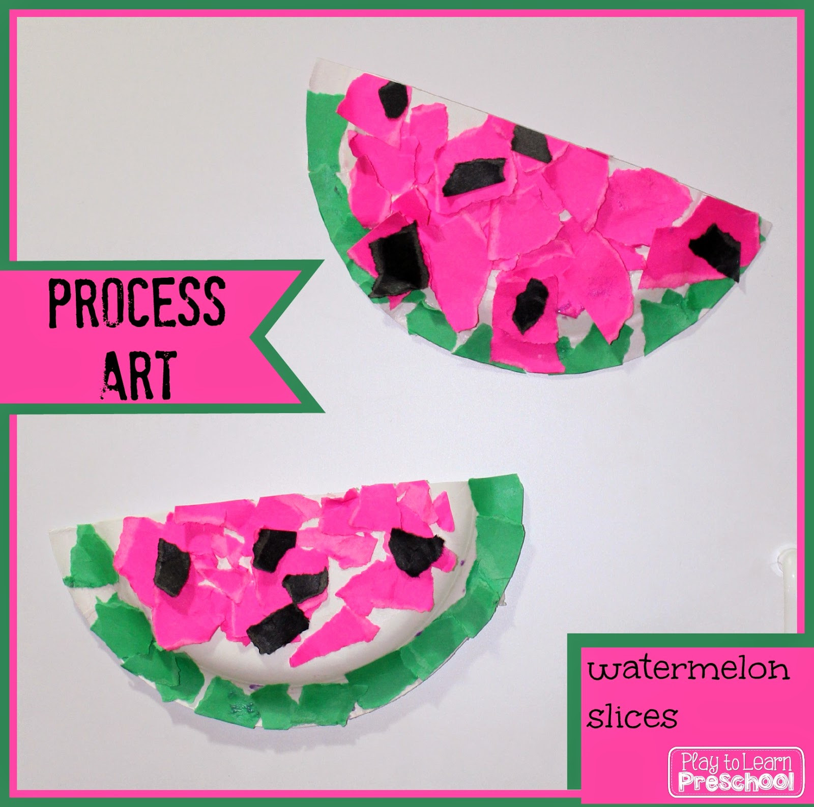 Summer Craft For Preschool
 Play to Learn Preschool Watermelon Art