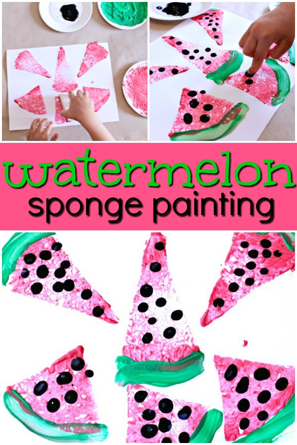 Summer Craft For Preschool
 Watermelon Sponge Painting Fantastic Fun & Learning