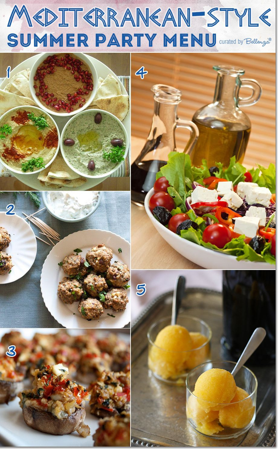 Summer Dinner Party Recipe Ideas
 Menu Ideas for Hosting a Mediterranean style Summer Party