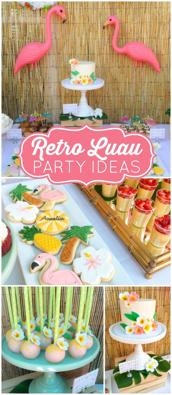 Summer Luau Party Ideas
 How cool is this retro luau for a graduation party See