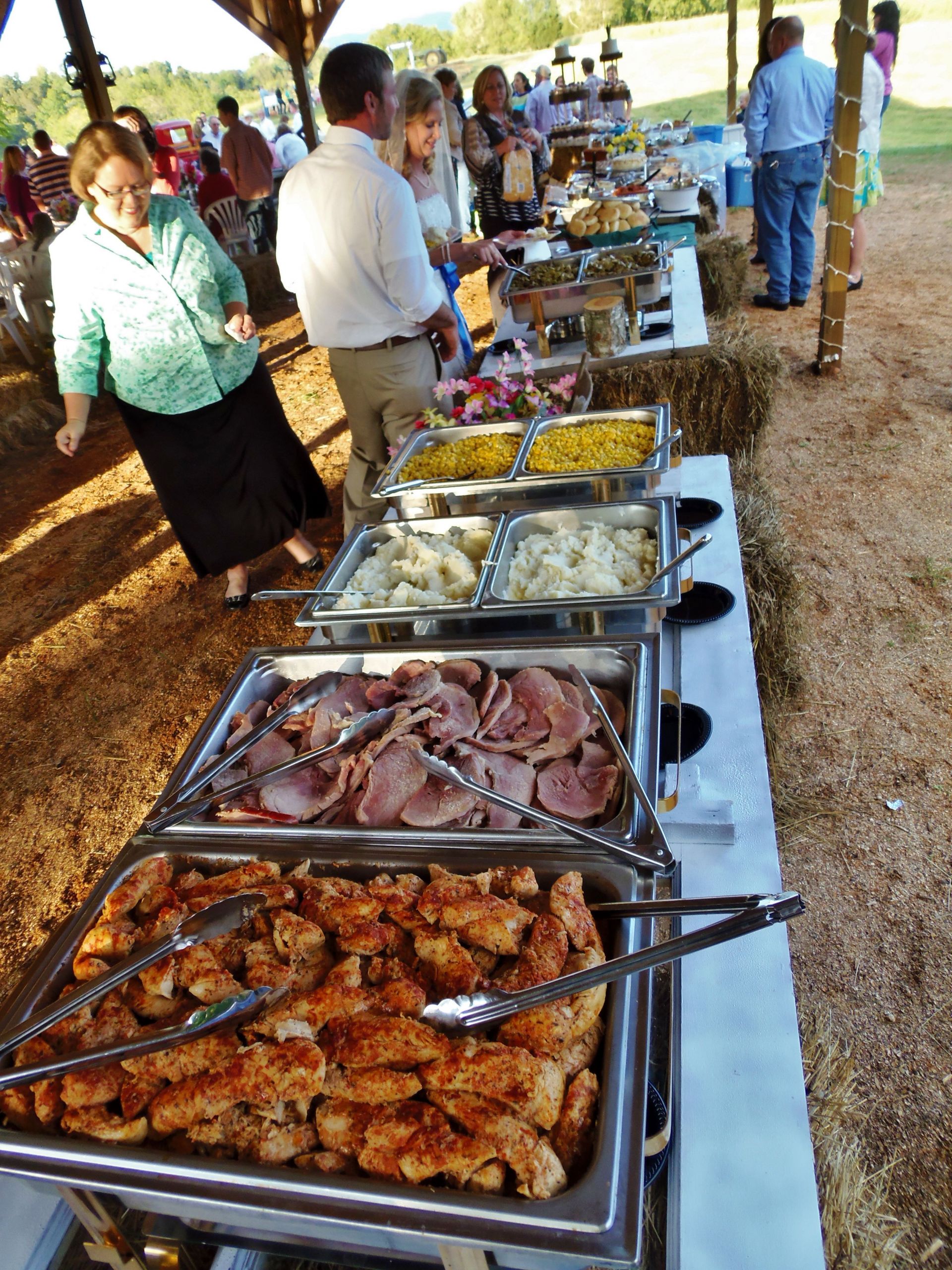 Summer Party Buffet Menu Ideas
 Buffet for outdoor country wedding chicken ham mashed