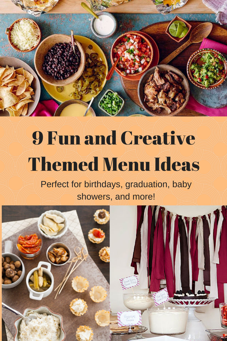 Summer Party Dinner Menu Ideas
 9 Fun and Creative Themed Menu Ideas
