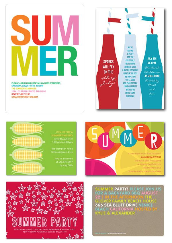 Summer Party Invitations Ideas
 right up your ally Ash I can t wait for summer wish I was