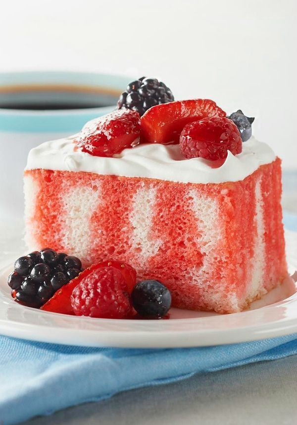 Summer Picnic Desserts
 Berry Summer Poke Cake — KOOL AID gives fresh berries an