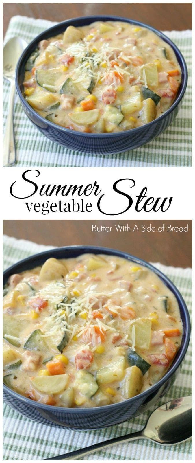 Summer Stew Recipes
 SUMMER VEGETABLE STEW Butter with a Side of Bread