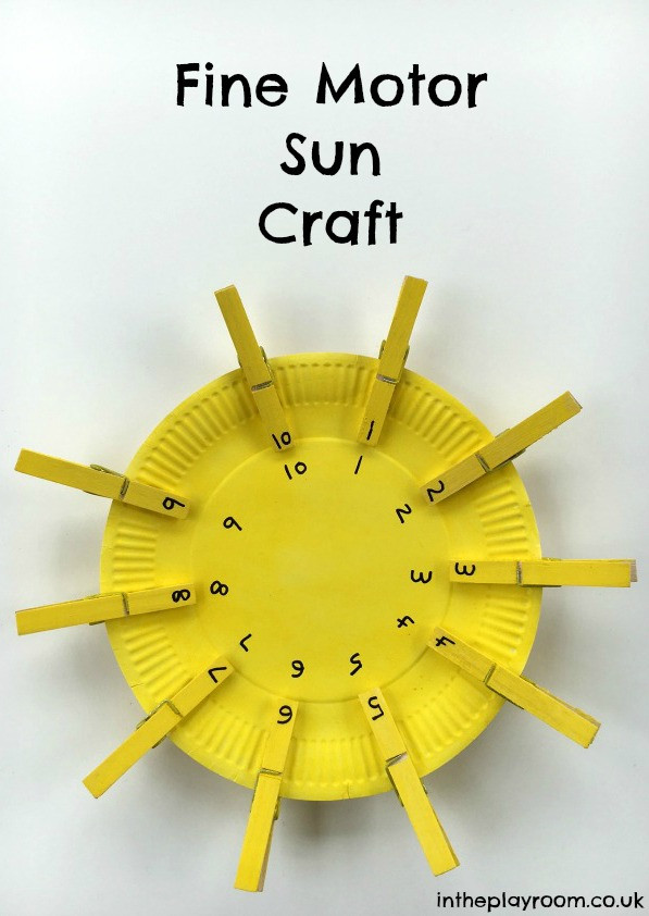 Sun Craft For Preschool
 Fine Motor Sun Craft to work on Number Matching In The