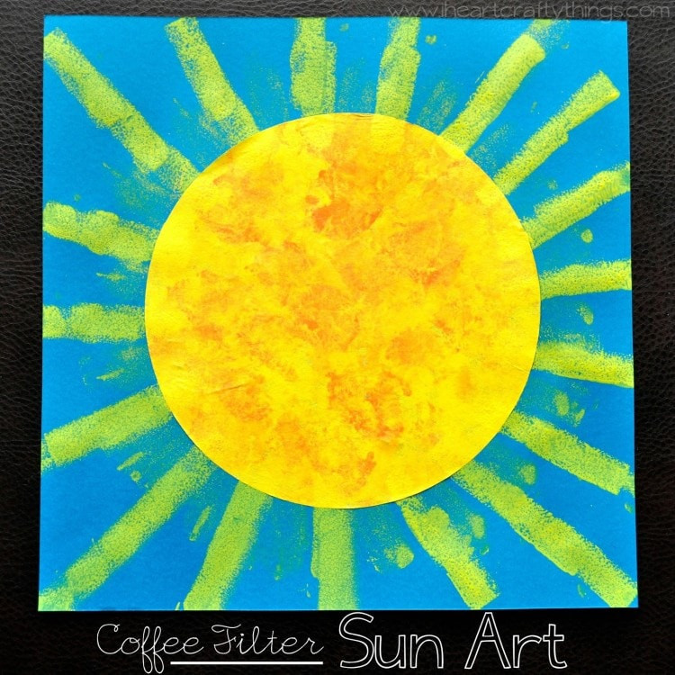Sun Craft For Preschool
 Coffee Filter Sun Art