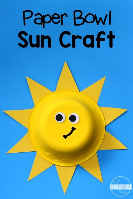 Sun Craft For Preschool
 Paper Bowl Sun Craft