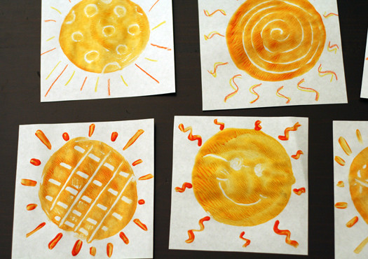 Sun Craft For Preschool
 Wel e Summer with Sunny Monoprints