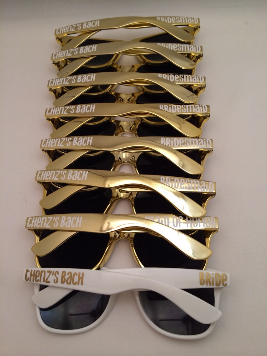 Sunglasses For Wedding Favors
 Personalized Sunglasses Wedding Favors Bachelorette Party