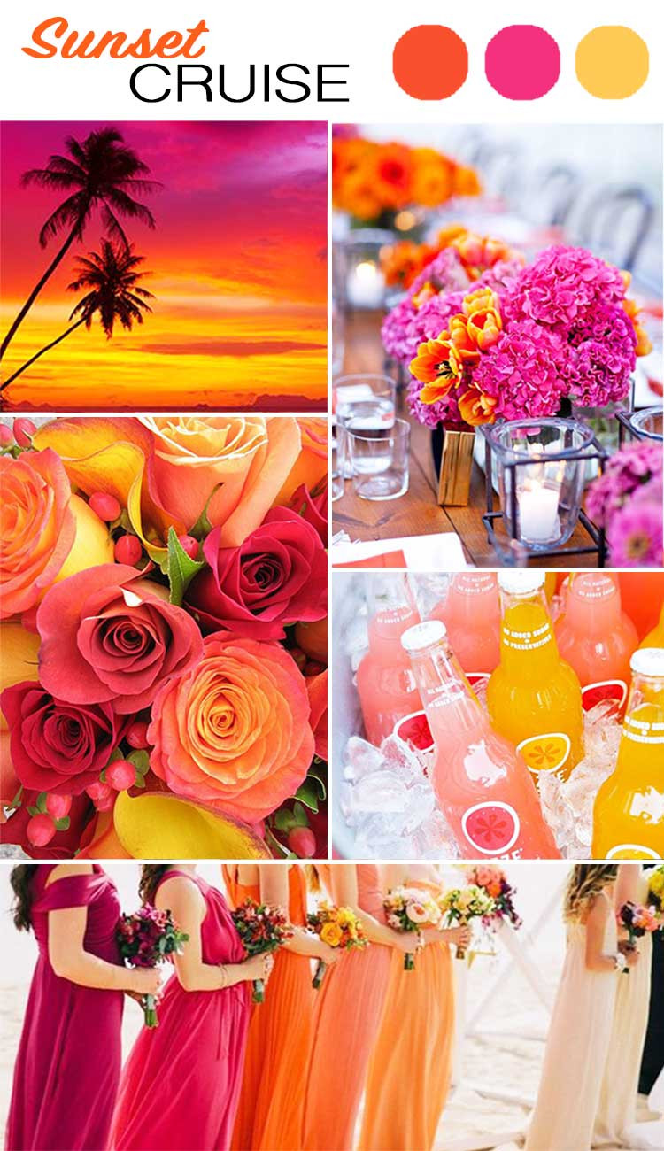 Sunset Wedding Colors
 The Top 5 Color Palettes For Your Summer Wedding crazyforus