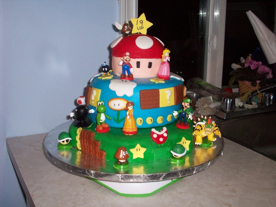 Super Mario Birthday Cake
 Super Mario Themed Birthday Cake CakeCentral