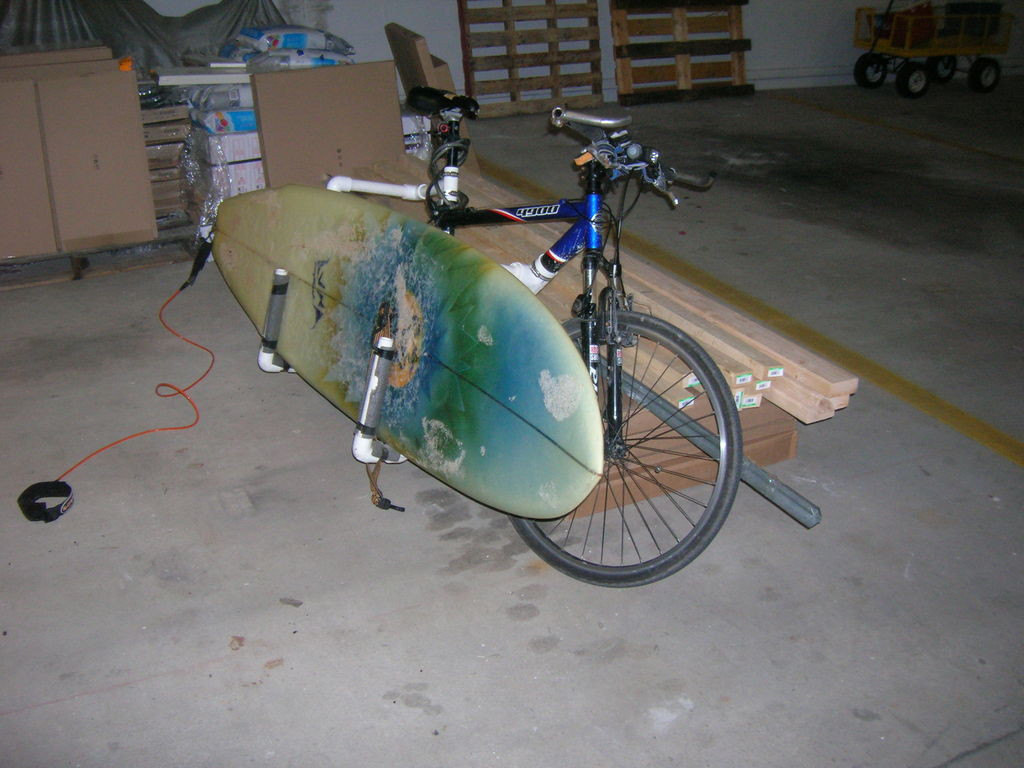 Surfboard Bike Rack DIY
 DIY Surfboard Bike Rack with