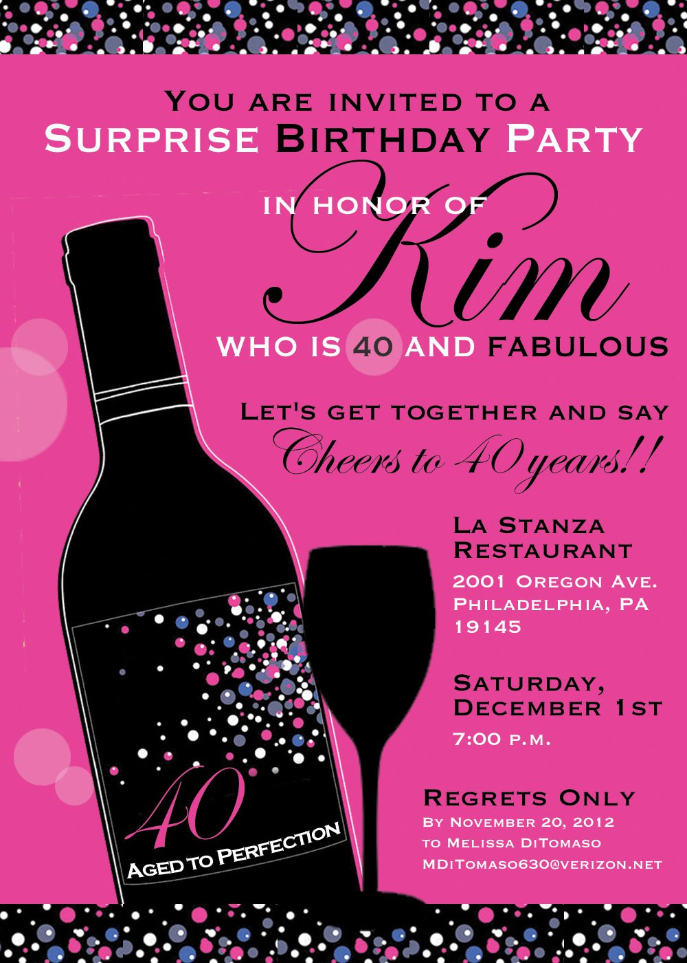 Surprise 40Th Birthday Party Ideas
 Surprise 40th Birthday Party Invitation Wording