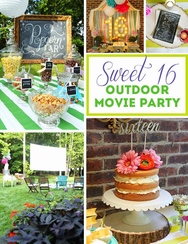 Sweet 16 Backyard Party Ideas
 Abby’s Sweet 16 Outdoor Movie Party