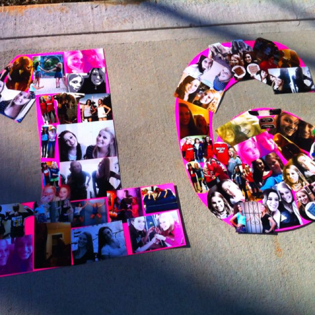 Sweet 16 Birthday Party Ideas For Girl
 we could make this with the pics th girls take then