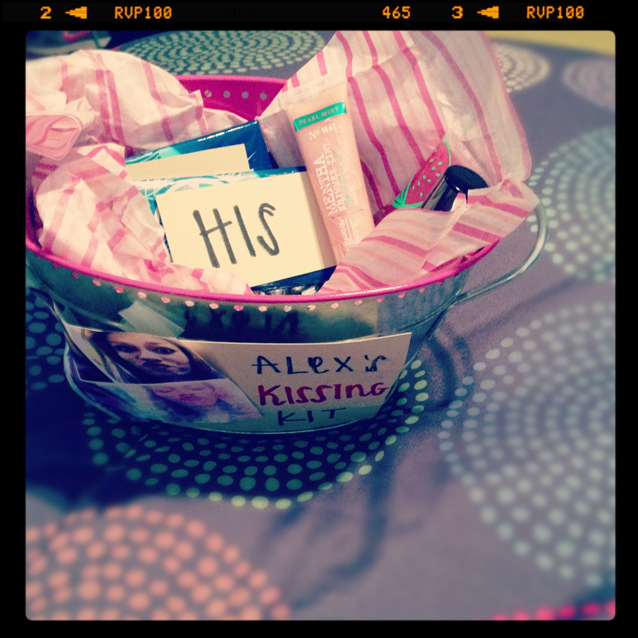 Sweet 16 Gift Ideas For Best Friend
 Sweet 16 kissing kit made by my cute best friend