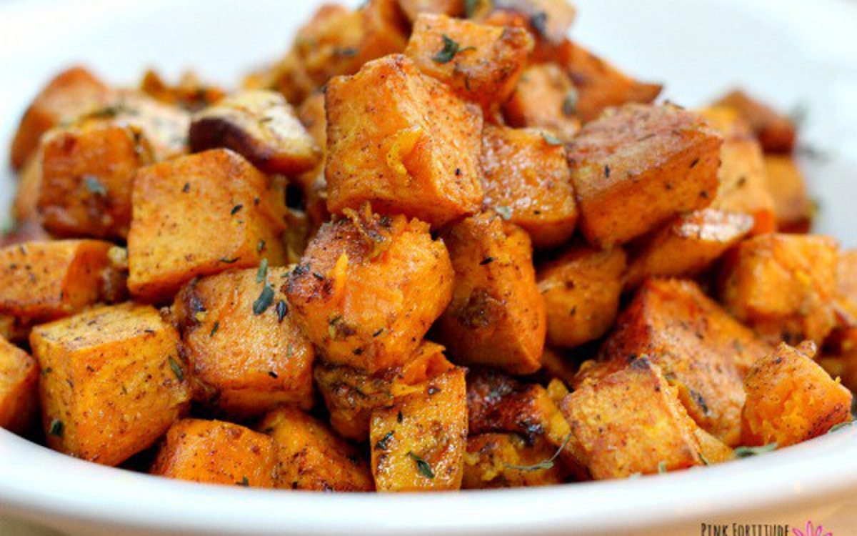 Sweet Potato Recipes Vegetarian
 Cinnamon Turmeric Sweet Potatoes [Vegan]